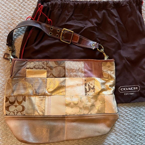 Vintage Patchwork Coach Bucket Bag - Picture 2 of 9